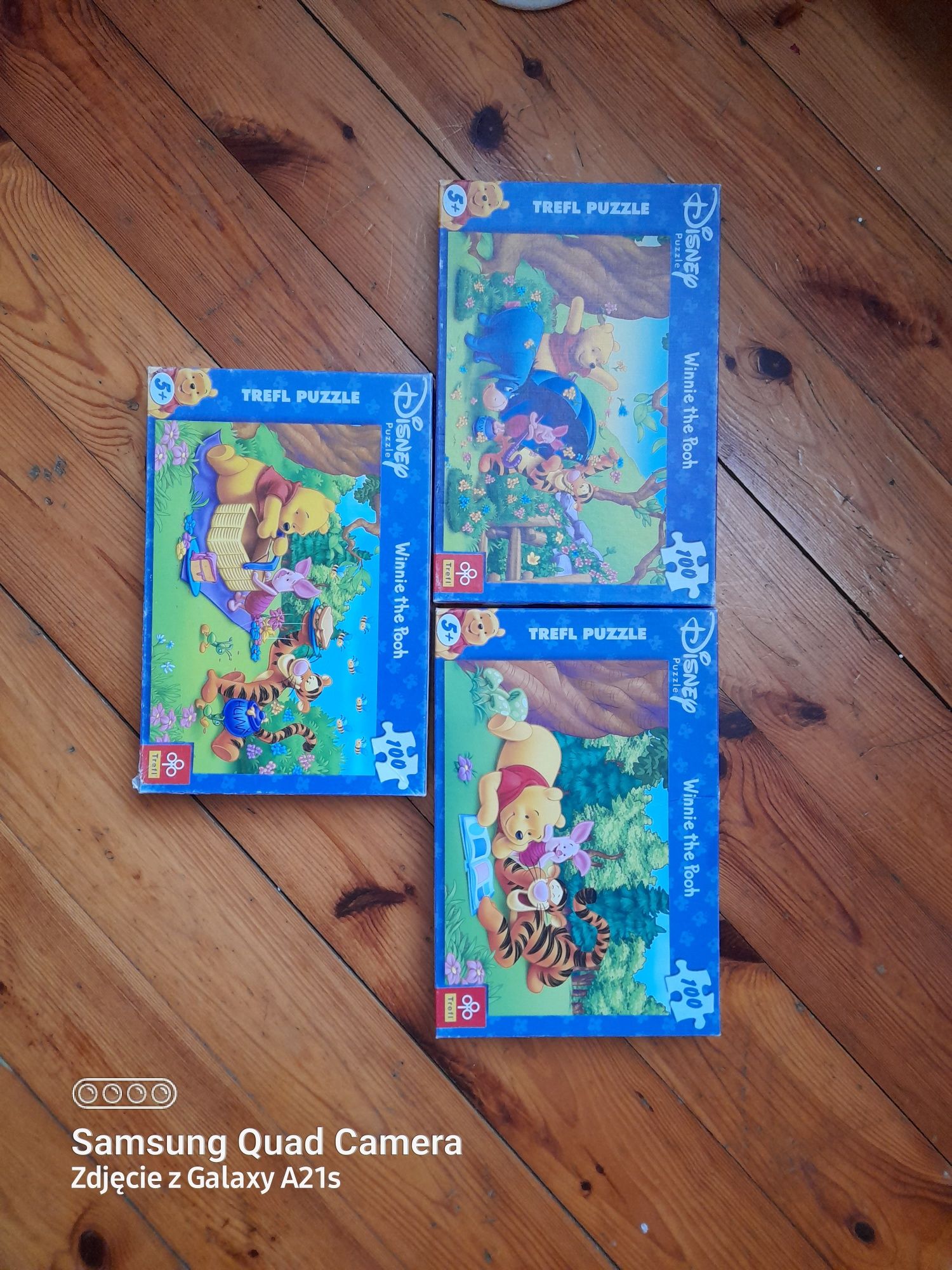 Puzzle Kubuś Puchatek  3 sztuki