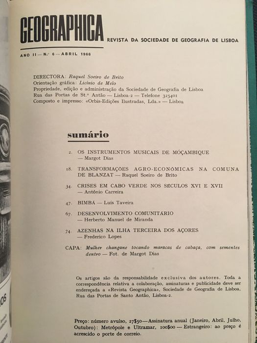 Geographica (Angola-Moçambique-Almeirim-Porto Covo-Açores)