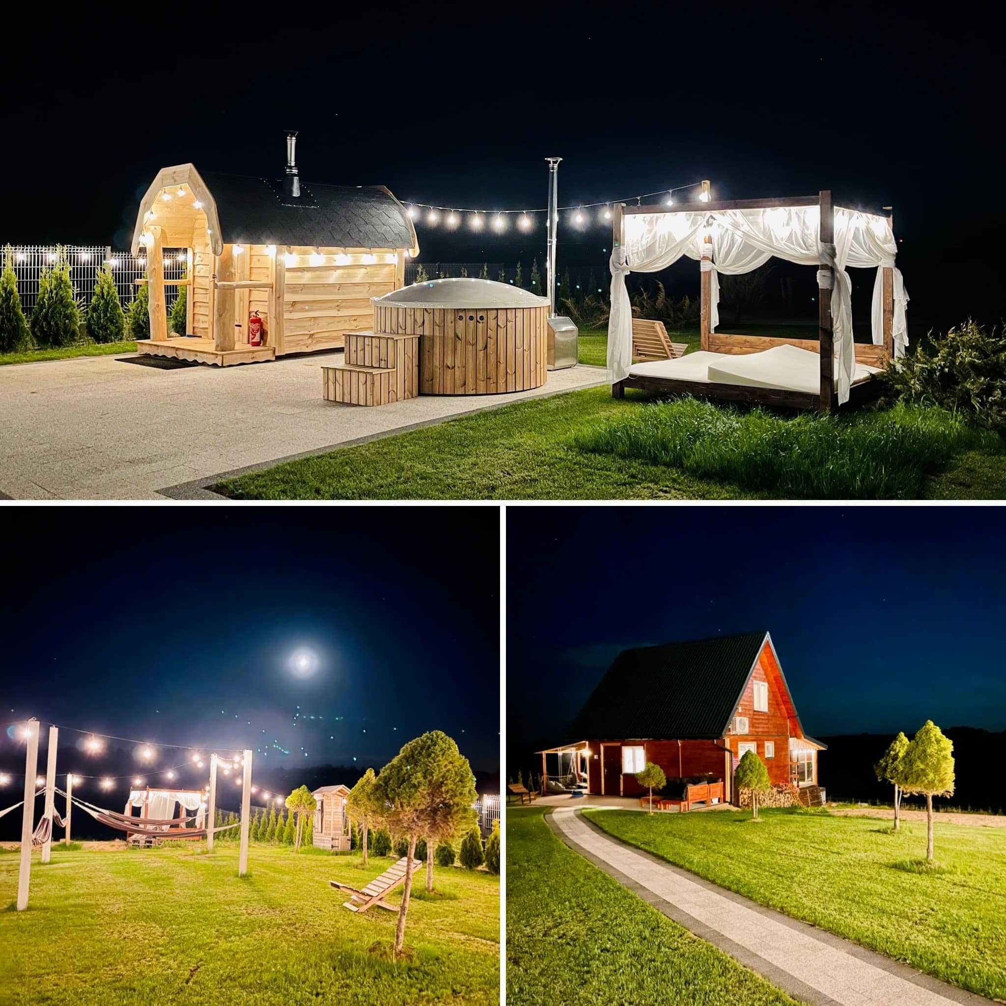 Domek z basenem – Mazury | Jacuzzi, sauna, jezioro – noclegi, wynajem