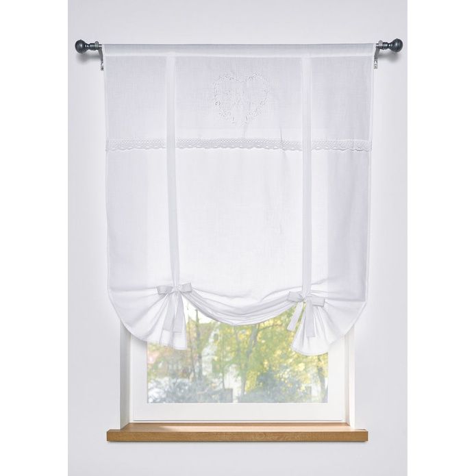 bonprix zasłona roleta rzymska haft koronka  140x140