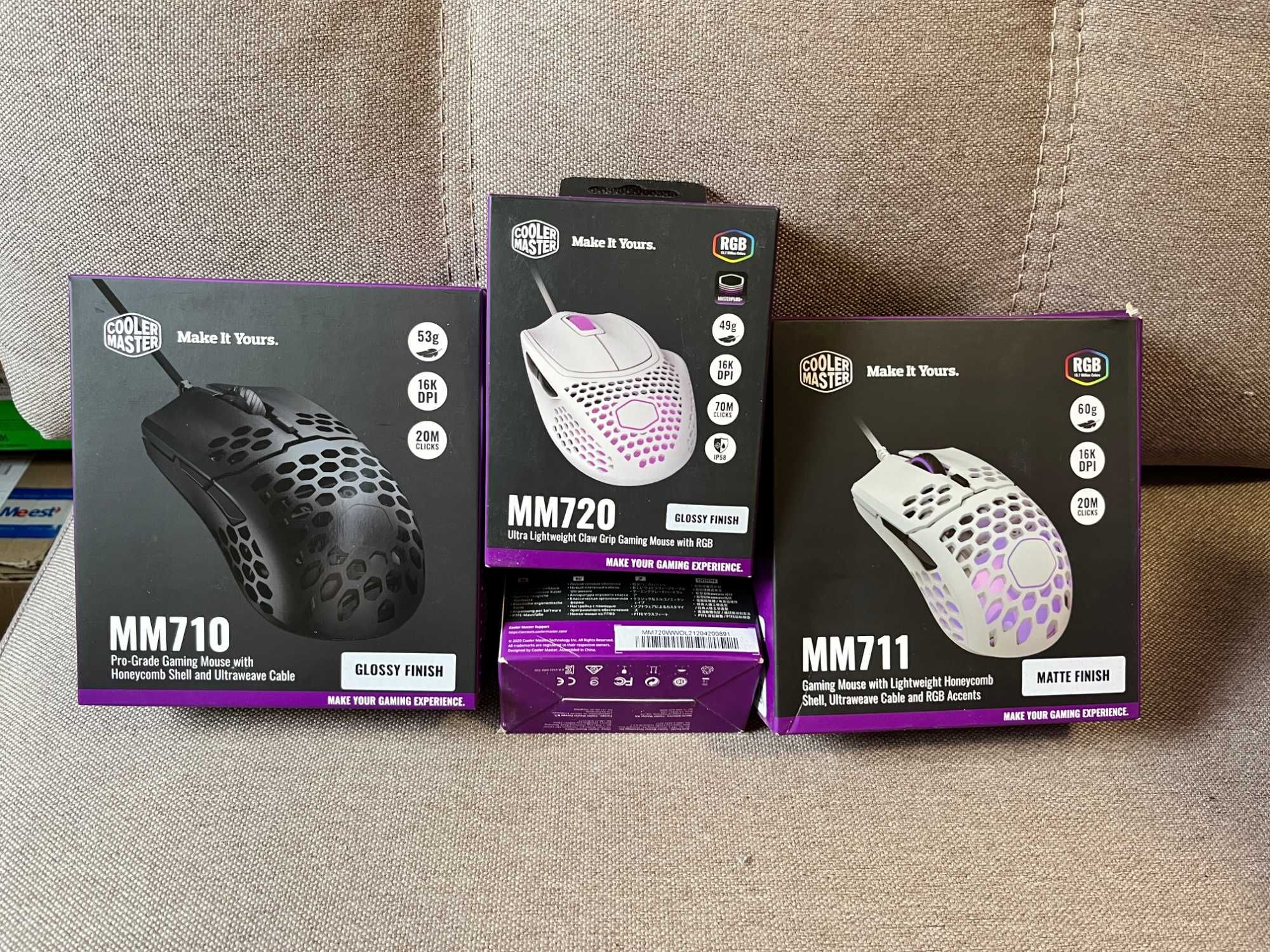 мышки Cooler Master MM710 / MM711 / MM720