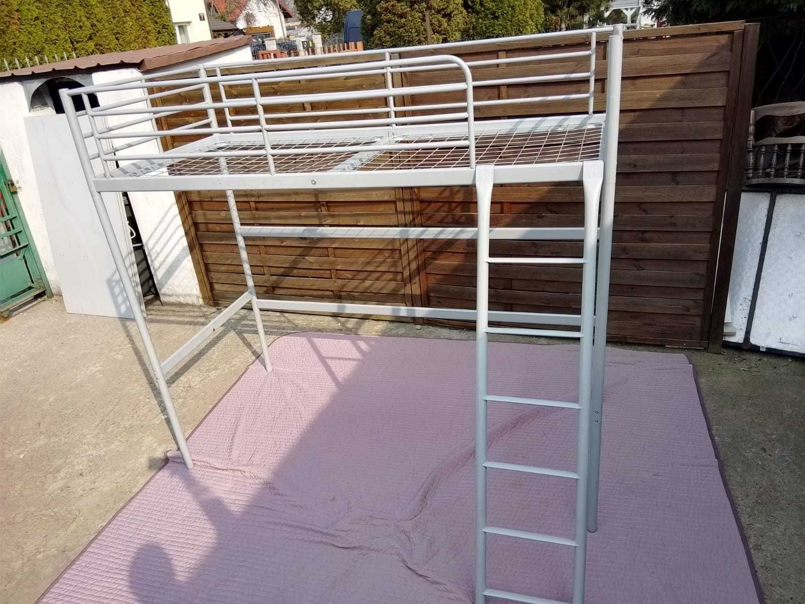 Metalowe łóżko IKEA Svarta antresola wysokie