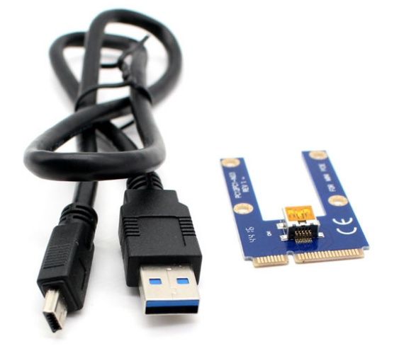Riser Райзер Mini PCI-E -> USB 3.0 плата+USB шнур МИНИ PCI-E/ exp gdc