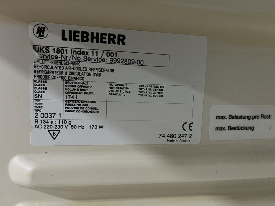 Chłodziarka Liebherr 89cm |12msc |BD stan |Dowóz