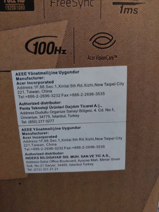 Продам монітор Acer , 100герц, 21.5 дюйма.