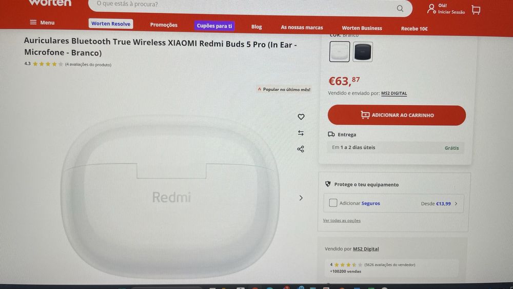 Auriculares bluetooth true weireless xiaomi redmi buds 5 pro