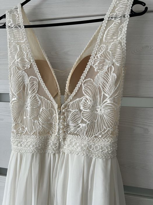 Suknia ślubna rozmiar S wzrost 172 obcas 5 cm stan idealny