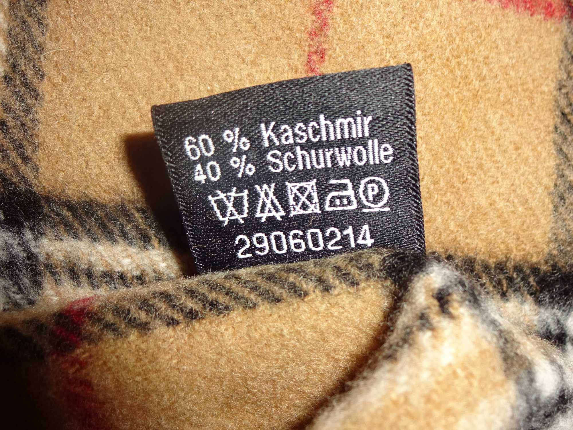 60% KASCHMIR - SCHAL made in Italy kaszmirowy szalik kratka burberry