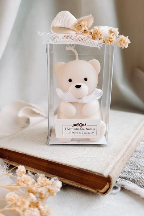 Podziękowanie dla gości świece wesele chrzest komunia baby shower