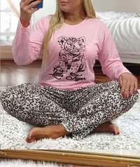 Różowa piżama panterka tygrysek damska M