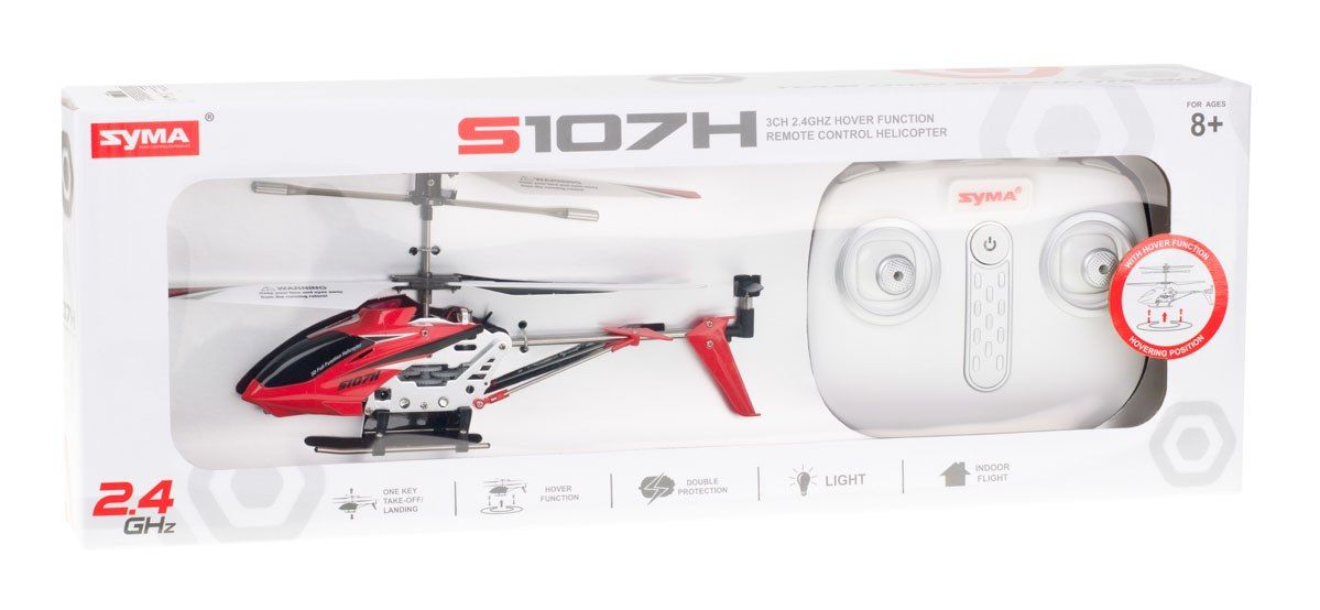 Helikopter RC SYMA S107H 2.4GHz RTF czerwony