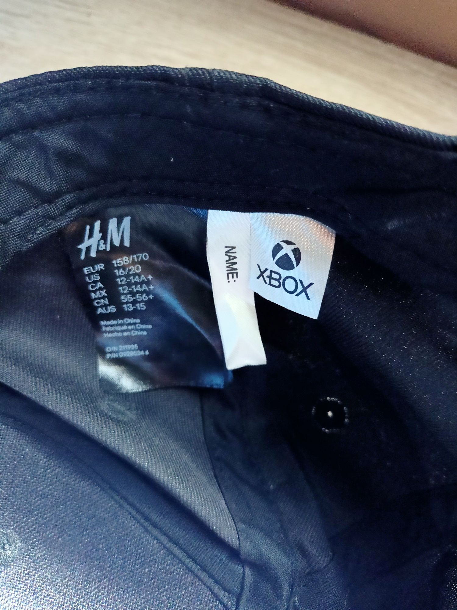 Bejsbolówka XBOX r.158/170 H&M czarna logo konsola