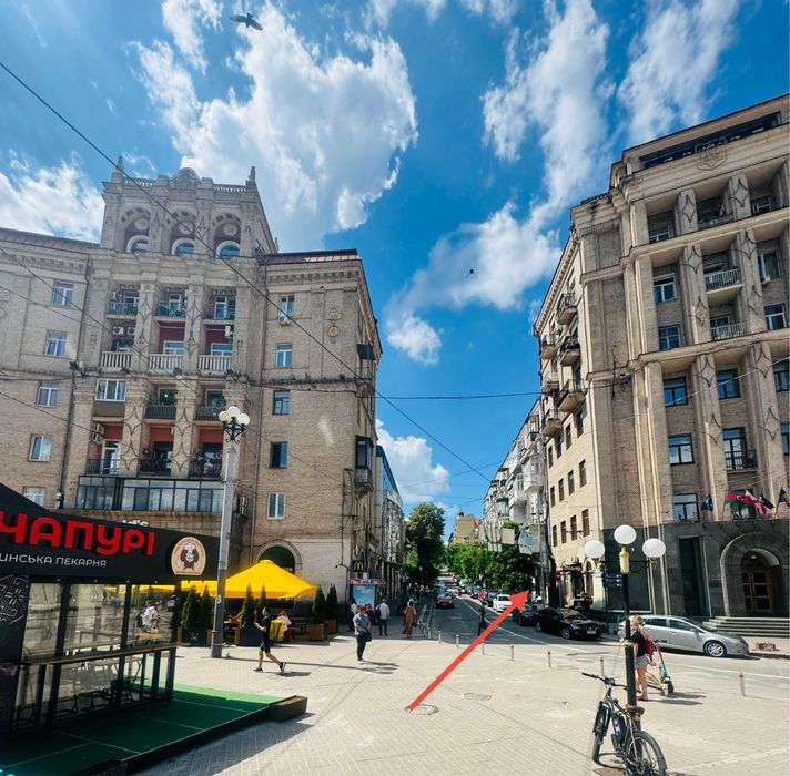 Хрещатик, Центр! 481м під бізнес, ТОП локація