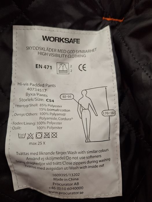 На 52 54 WORKSAFE Швеція ЗИМНИЕ брюки рабочие Kombezdnipro