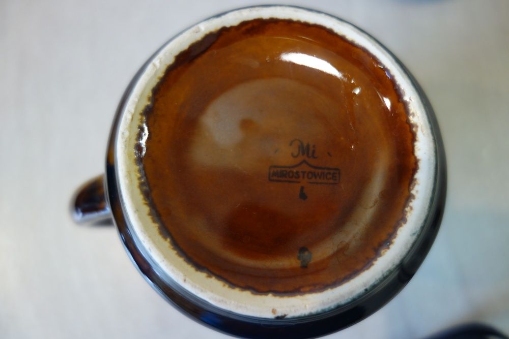 Mirostowice ceramika PRL kufel 2 szt