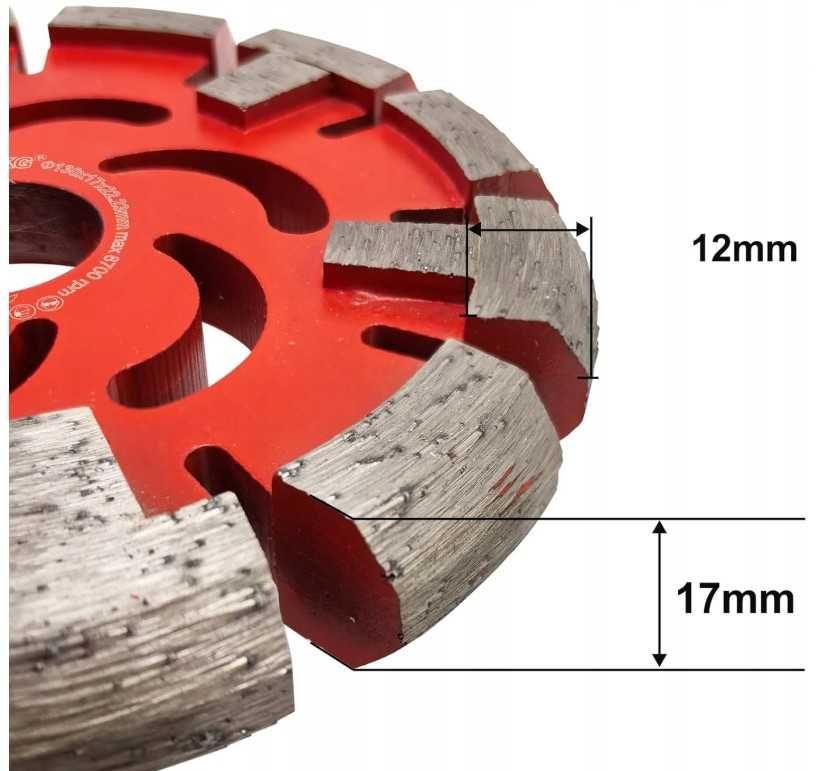 Frez do rowków pod ogrzewanie podłogowe 130x17mm, 12 segmentów GVHAKG
