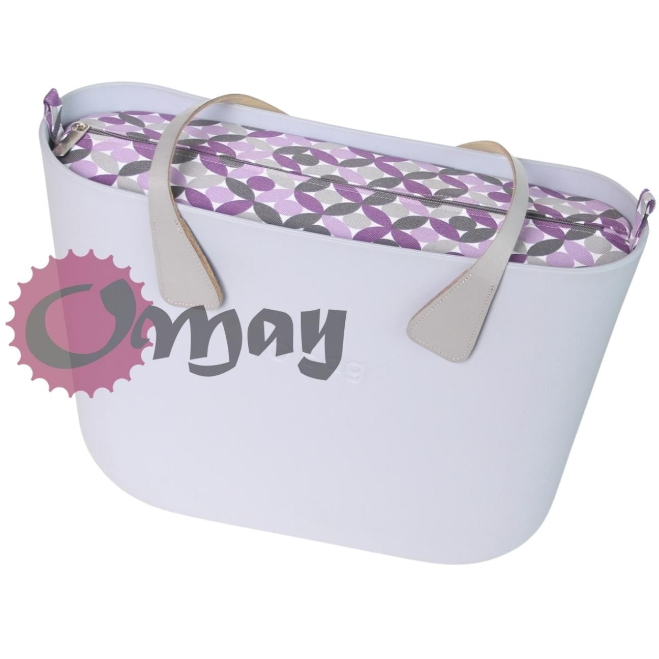 organizer do OBAG STANDARD kalejdoskop szary fiolet 2 kieszenie OMAY
