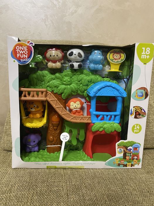 Іграшка набір тваринок Великий. Музична. One Two Fun Baby. Новий