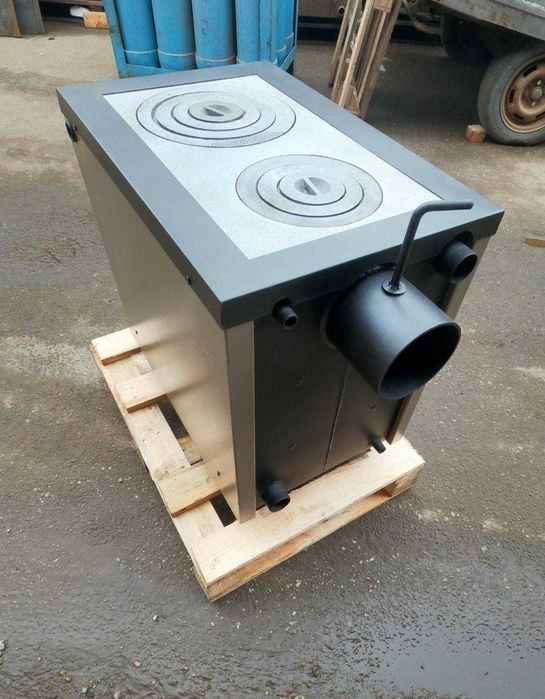 Котел твердотопливный шахтного типа котел Бизон, котел с плитой