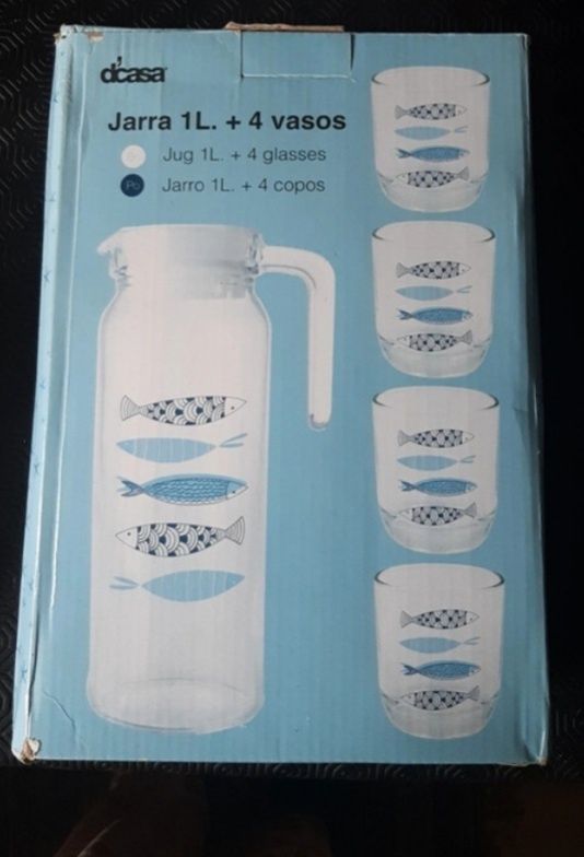 Jarra de 1L + 4 copos