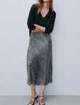 Satynowa spódnica Massimo Dutti M-L