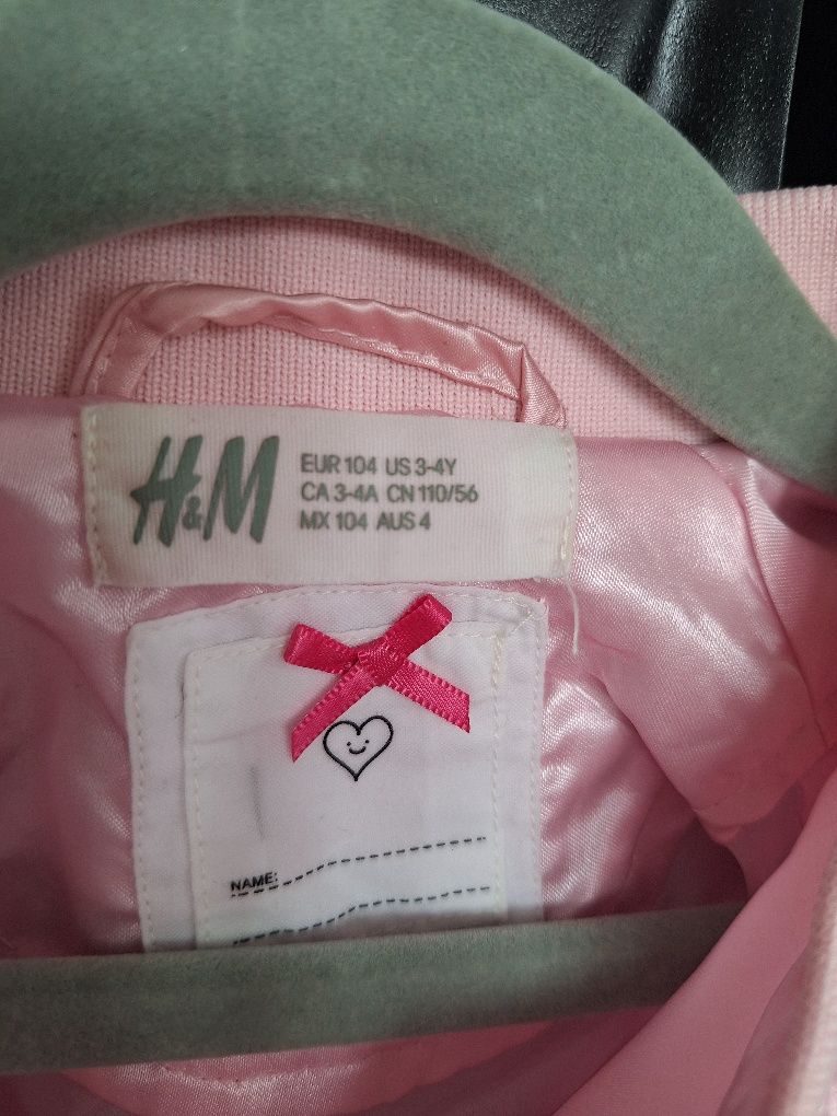 Śliczna kurtka dla dziewczynki bluza z H&M r. 104 jak nowa