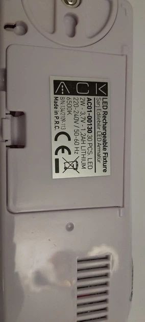 Аварійний світлодіодний світильник ACK акумуляторний ліхтар 30 LED