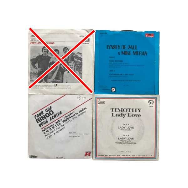 Discos vinil 45 RPM Ringo Timothy festival eurovisão anos 70