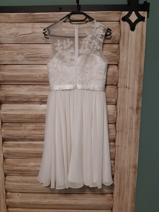 suknia ślubna biała (długa i krótka)