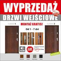 Drzwi zewnętrzne wejściowe do mieszkań z montażem od 1150 zł.