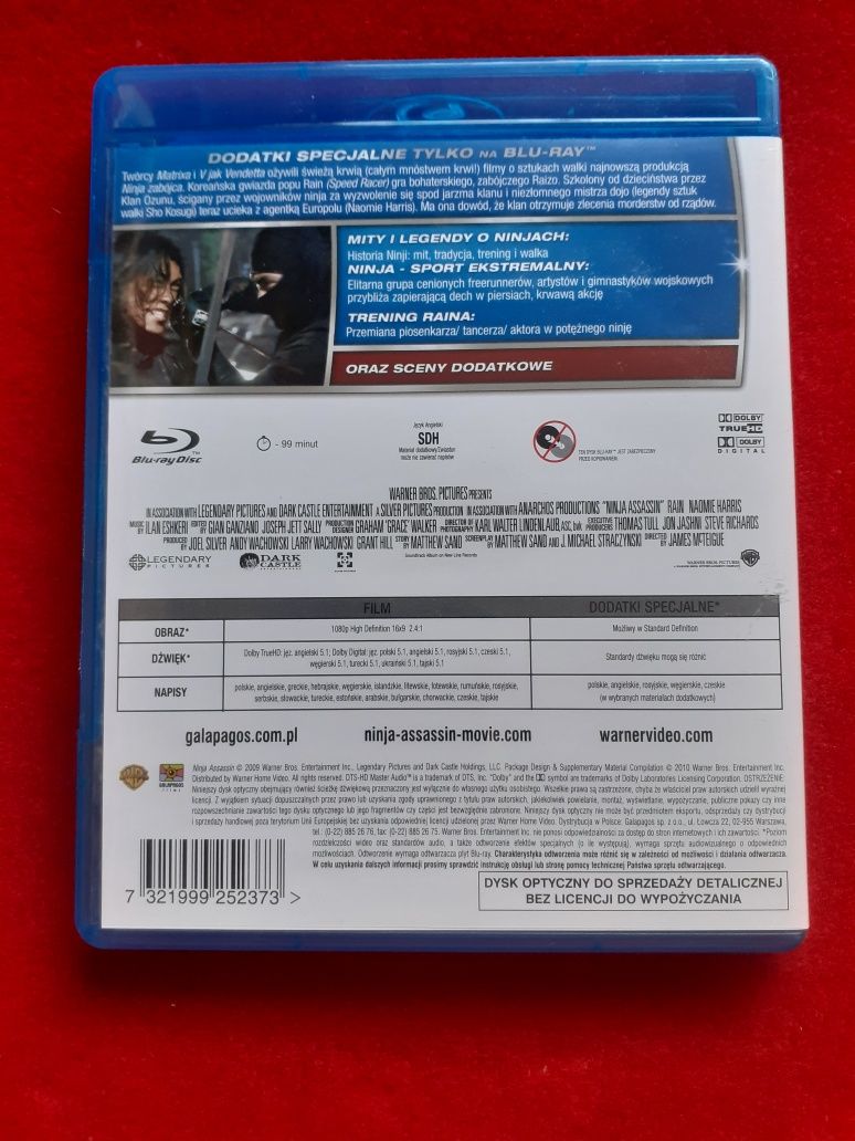 NINJA ZABÓJCA film blu-ray PL