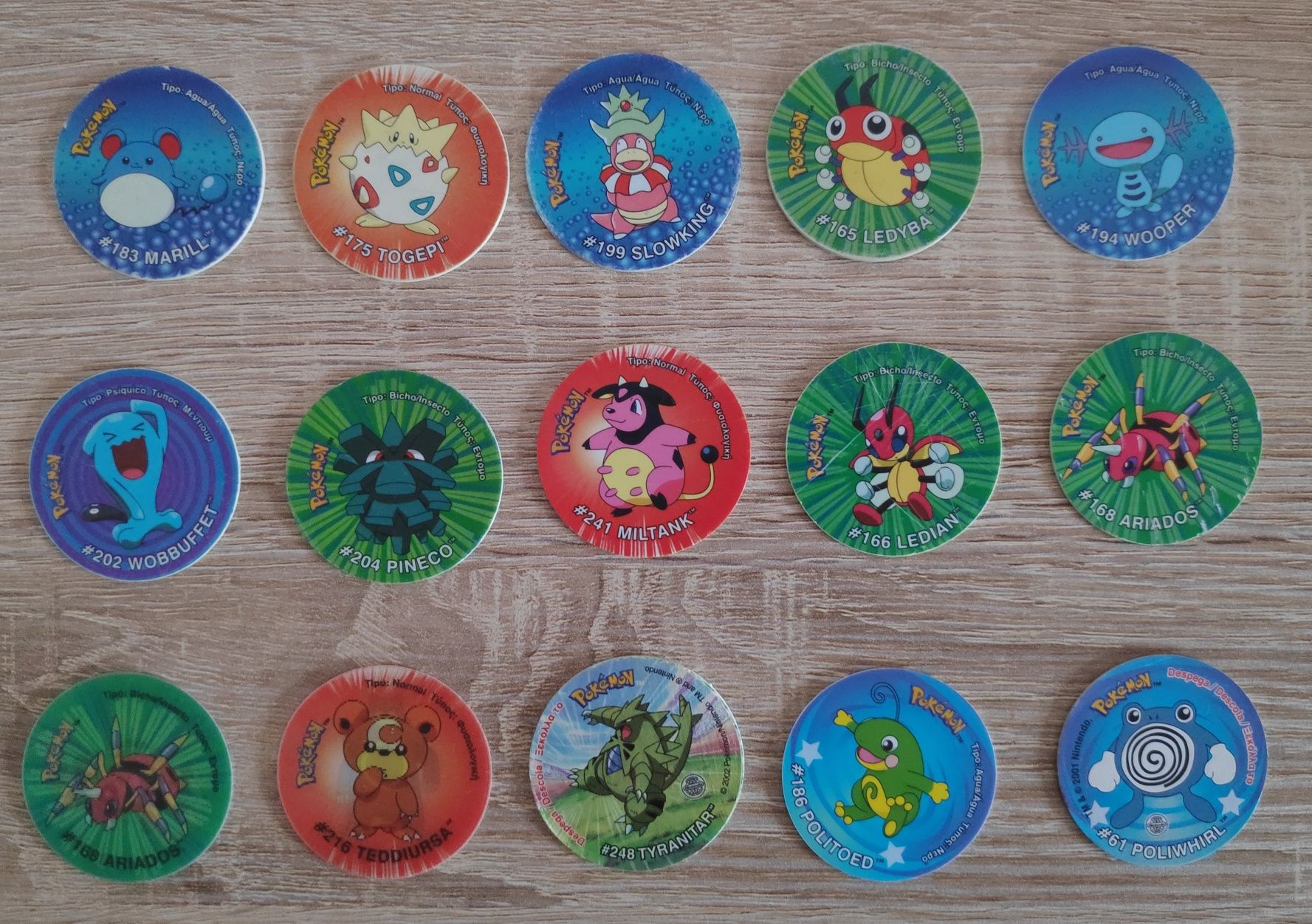 Tazos Beyblade, Yu Gi Oh, Pokemon, WWE, Power Rangers, Street Fighter