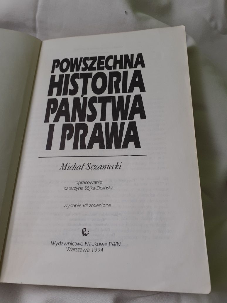 Powszechna historia państwa i prawa M.Sczaniecki