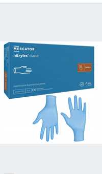 Rękawiczki Mercator Medical Nitrylex Classic XL niebieskie 100 szt.