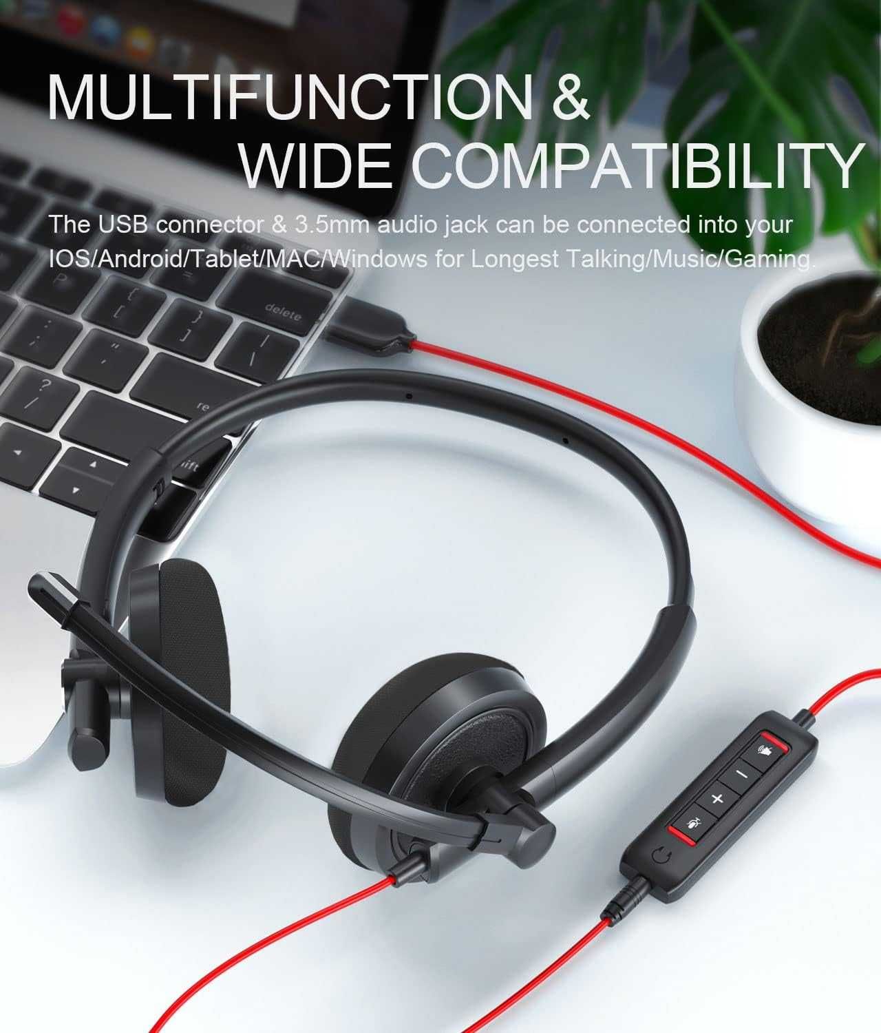 USB-гарнитура, шумоподавляющие наушники с микрофоном