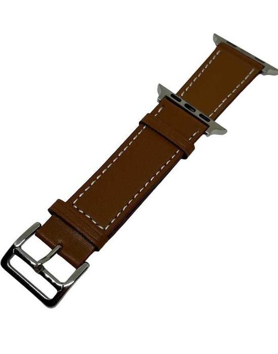 Apple Watch 42/44/45mm Opaska Pasek brąz a'la skórzany kod 1978