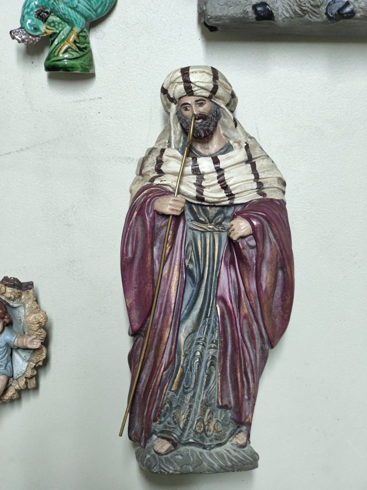 Conjunto de peças de presépio antigo