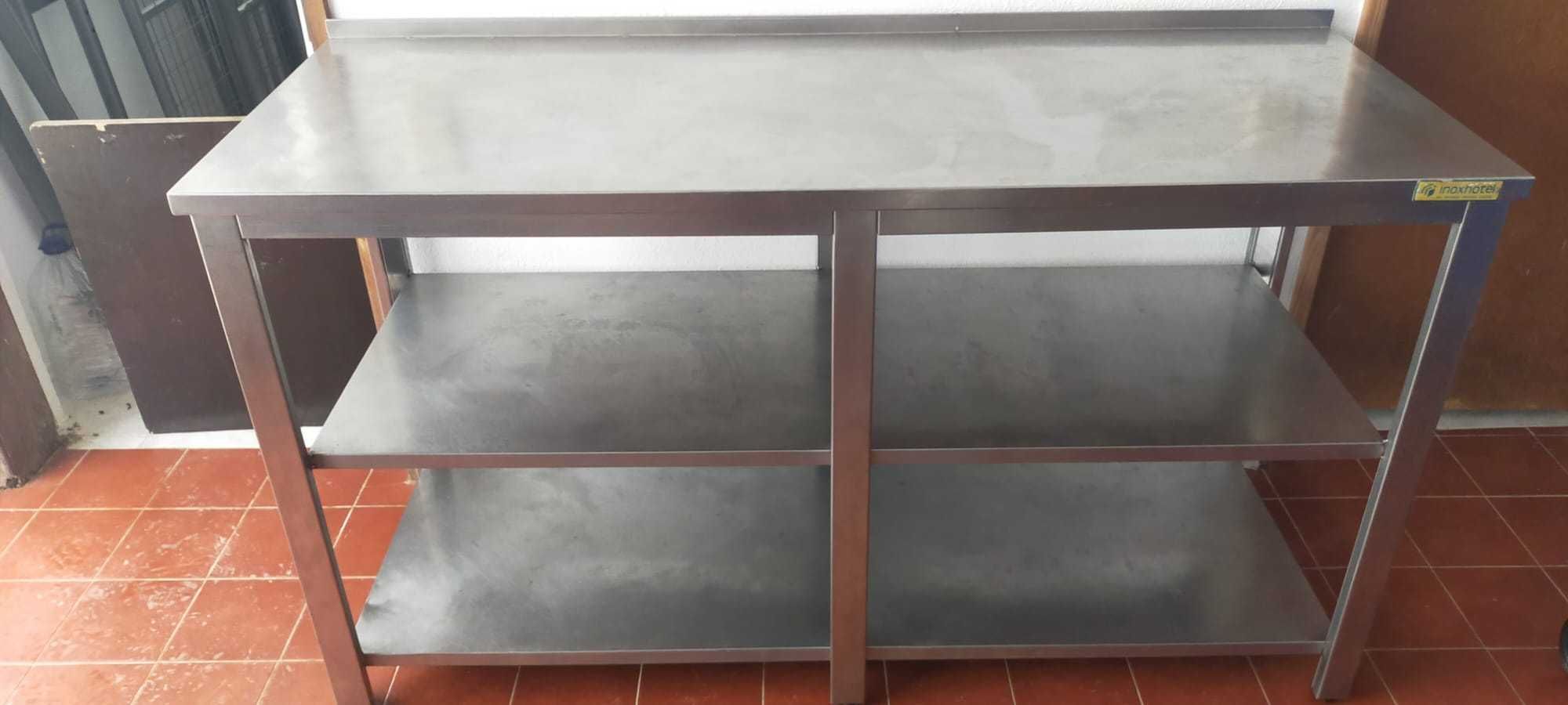 Bancada Inox 3 Prateleiras