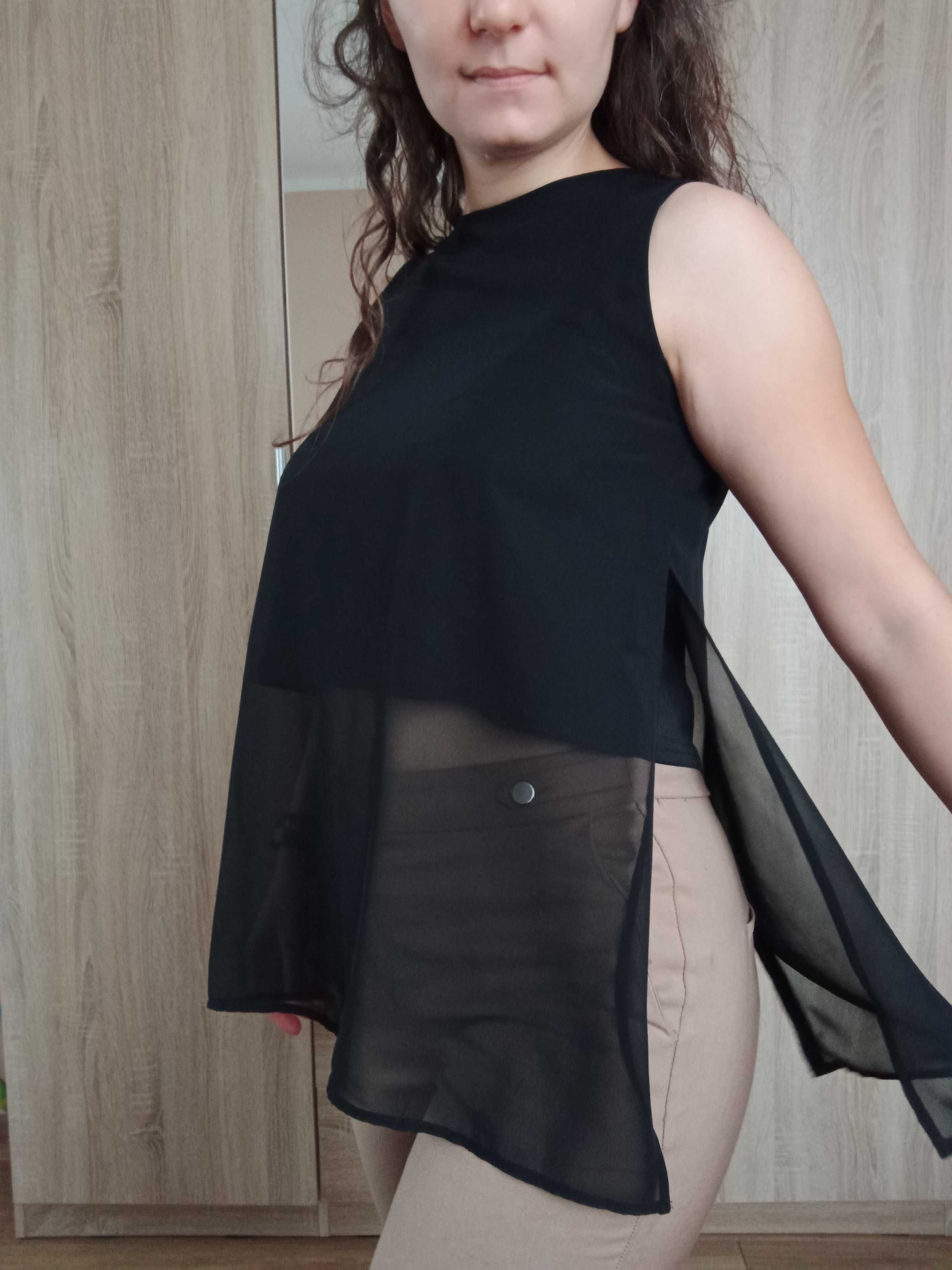 Czarna elegancka bluzka H&M