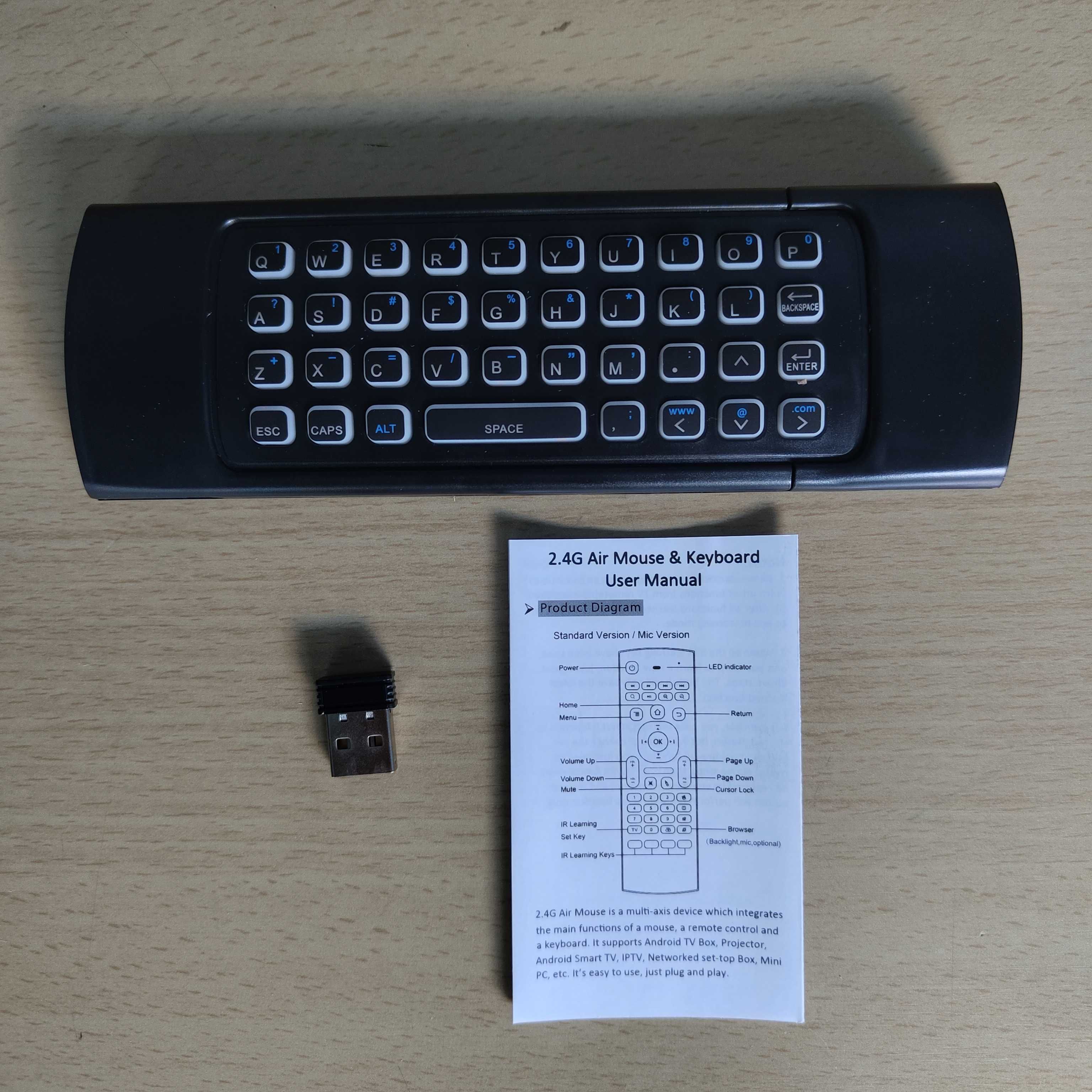 Comando Rato Air Mouse e Teclado