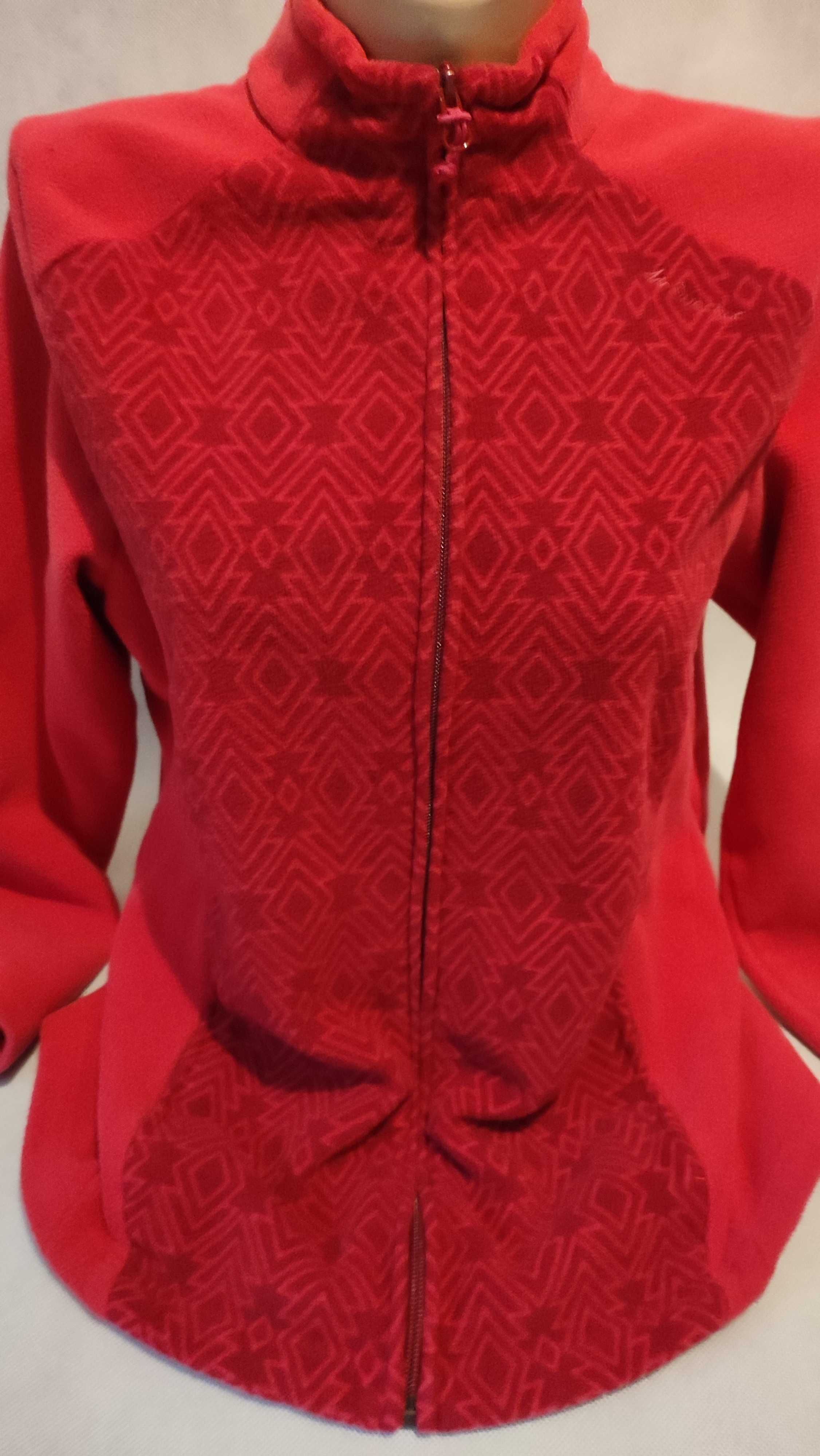 Bluza damska polarowa z długim rękawem zapinana na zamek