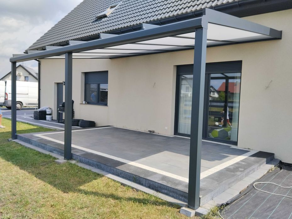 Zadaszenie tarasu aluminiowe, pergola, altana, poliwęglan, szkło