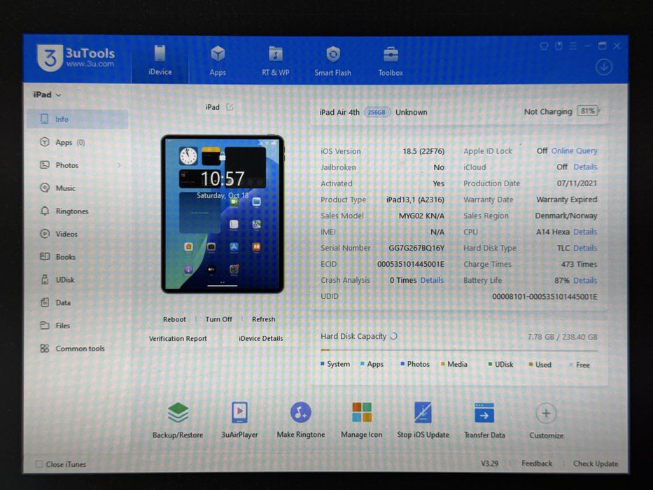 iPad Air 4 (A2316) - 256GB - faktura VAT 23%