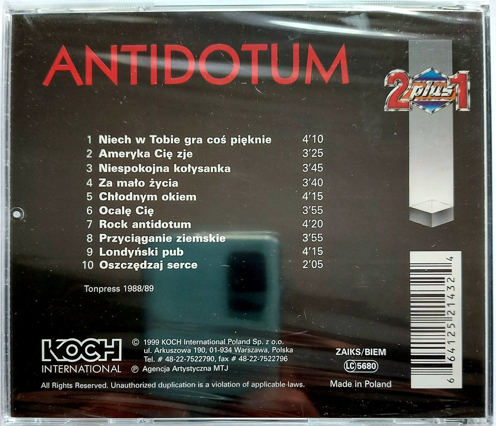 2 Plus 1 Antidotum 1999r (Nowa)