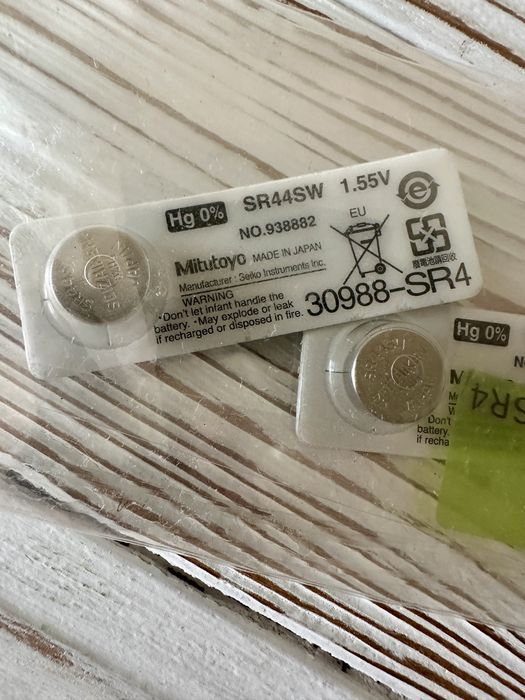 Батарея, элемент питания 1.55V SR44SW Mitutoyo 938882 Оригинал