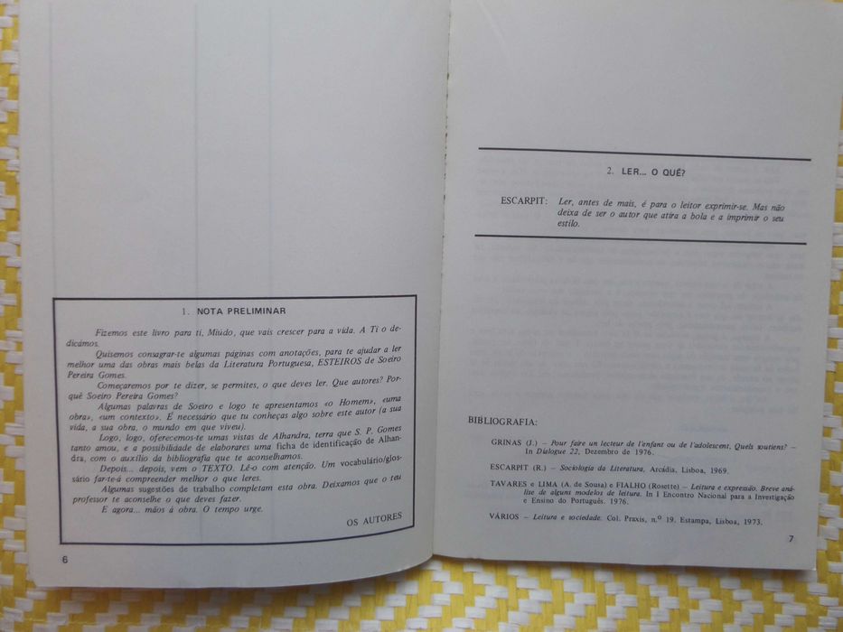 ESTEIROS
de  Soeiro Pereira Gomes
Uma proposta de leitura.