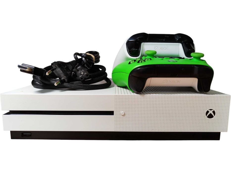Konsola Xbox One S 1 TB biały + 2 pady + okablowanie
