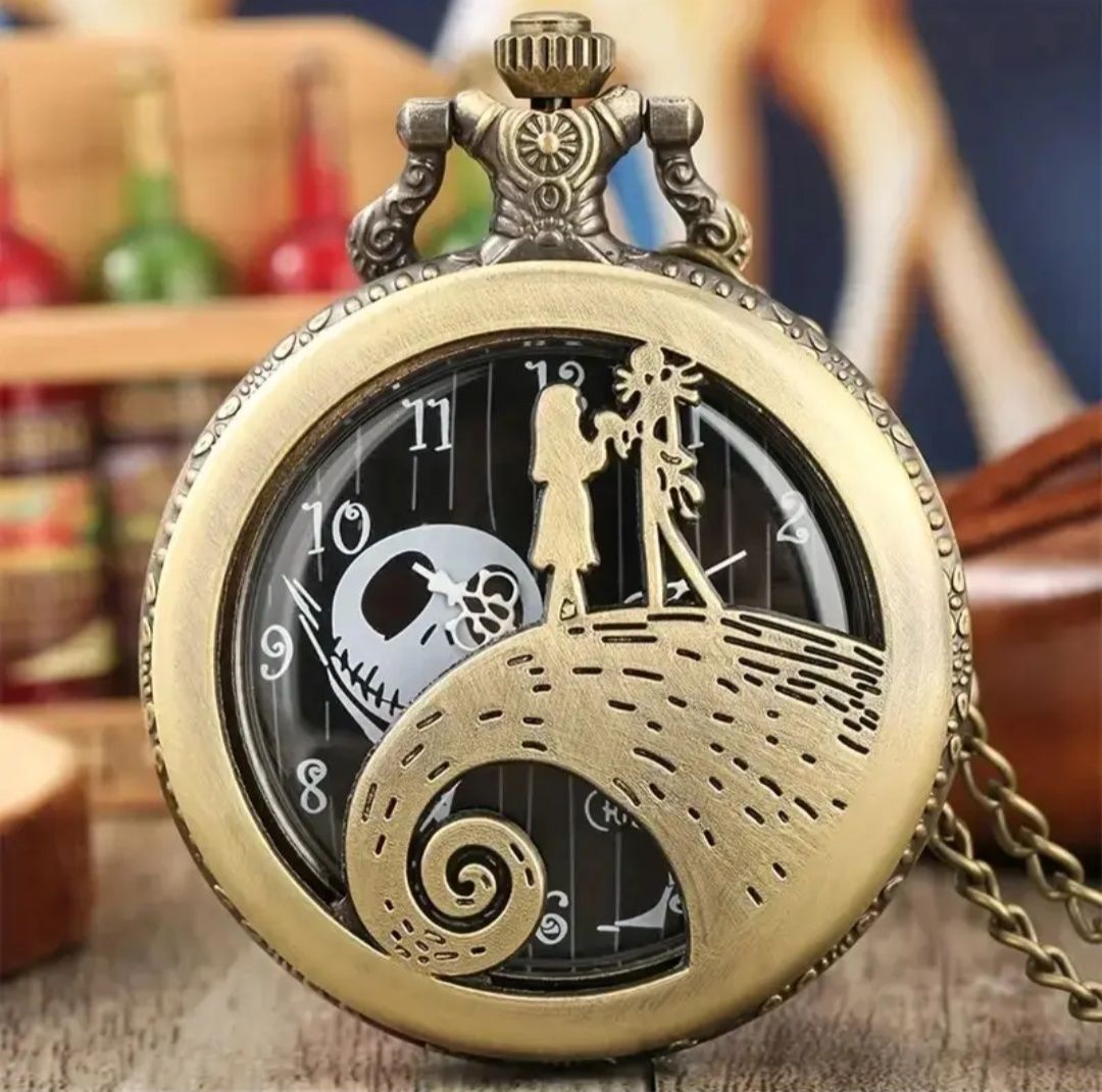 Relógio de bolso Vintage Alusivo a Noite das Bruxas
