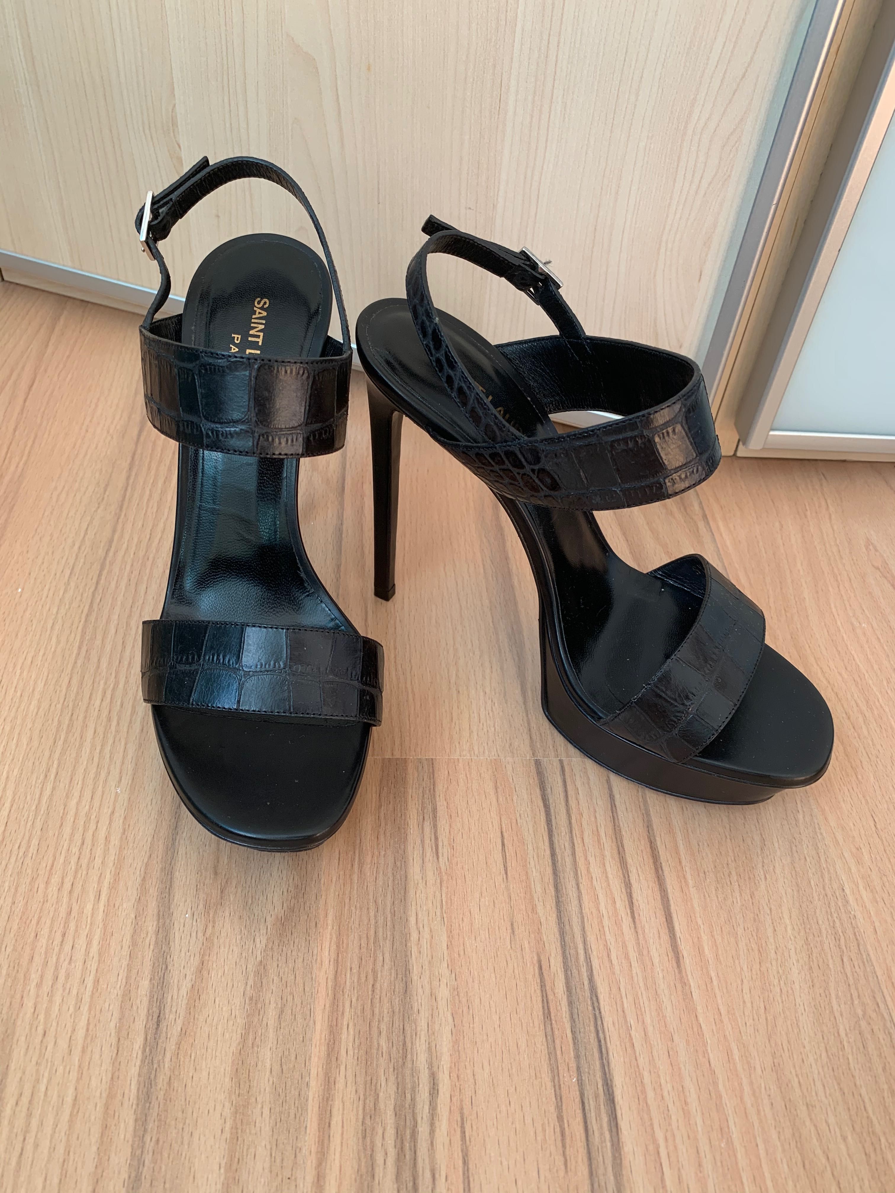 Saint Laurent szpilki bianca ysl sandały Tribute