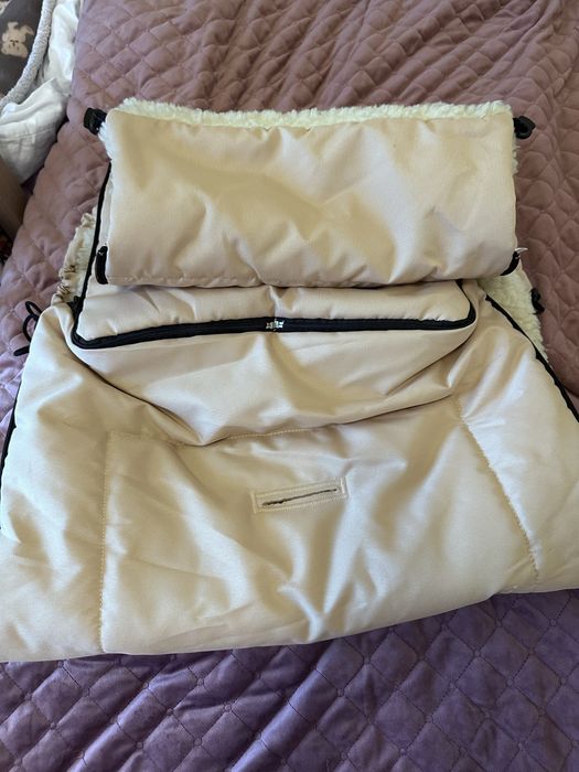 Зимовий конверт у люльку на овчині віком з 0 до 6 міс